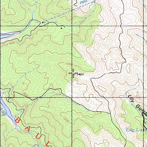 Topographic Map of Cliff Peak, CA