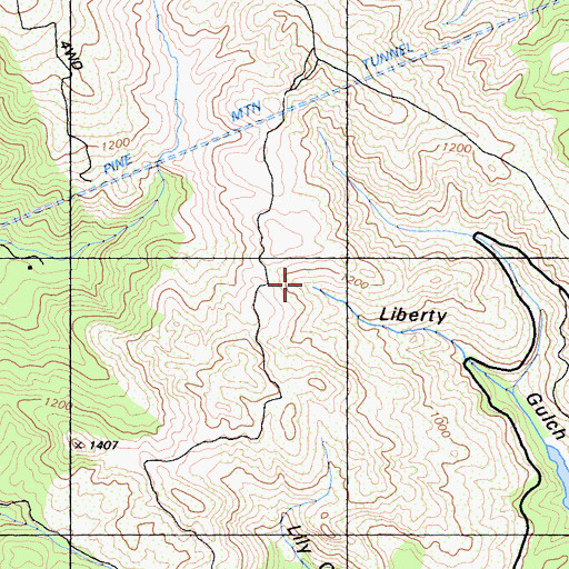 Topographic Map of Old Sled Trail, CA