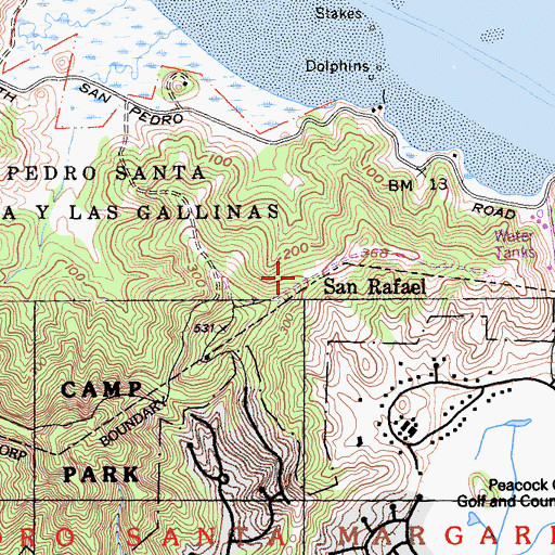 Topographic Map of Ridge Fire Trail, CA