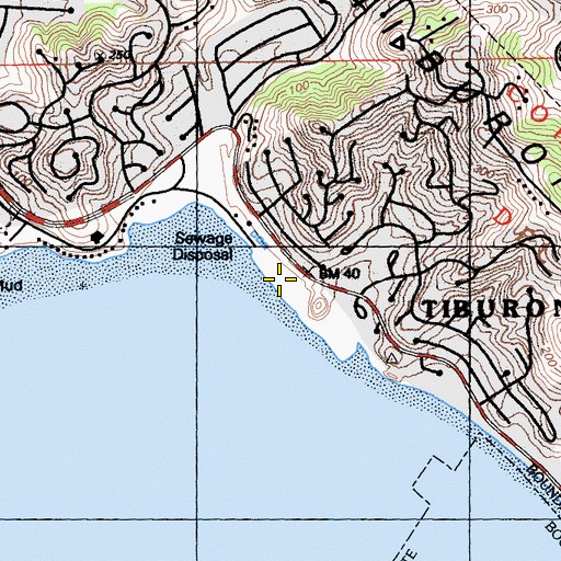 Topographic Map of Richardson Bay Park, CA