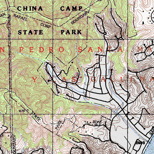 Topographic Map of Victor Jones Park, CA