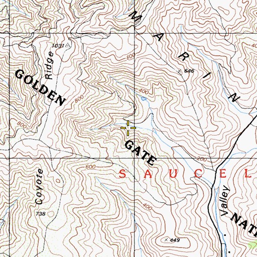 Topographic Map of Haypress Campground, CA
