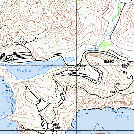 Topographic Map of Marin Headlands Visitor Center, CA