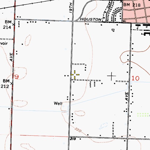 Topographic Map of P W Engvall Middle School, CA