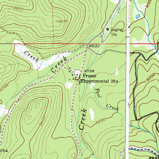 Topographic Map of Fool Creek, CO