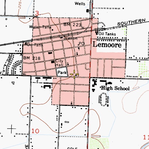 Topographic Map of Saint Peters Roman Catholic Church, CA