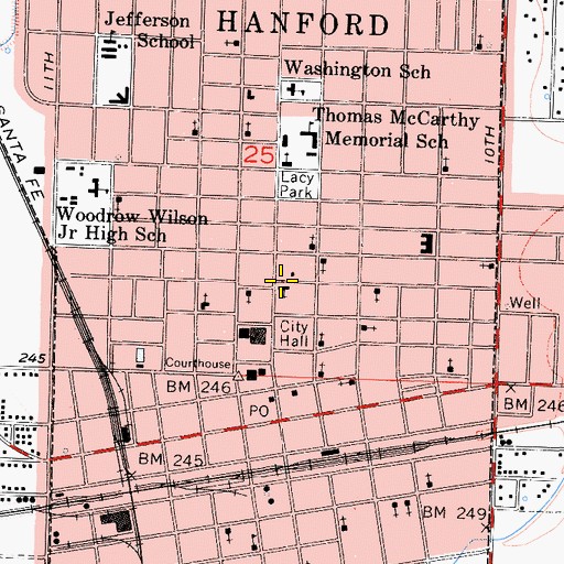 Topographic Map of Episcopal Church of the Savior, CA
