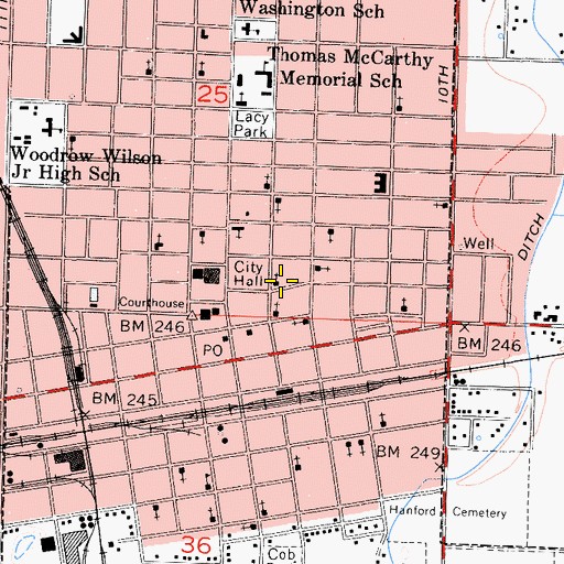 Topographic Map of Apostolic Assembly of the Faith in Christ Jesus Church, CA