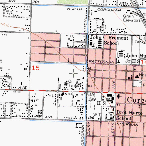 Topographic Map of Burnham Smith Park, CA