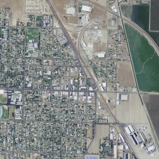 Aerial/Satellite Image of Corcoran Branch Kings County Library, CA
