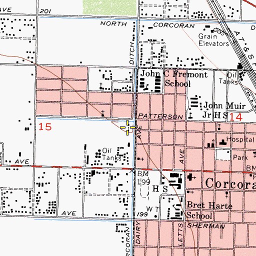 Topographic Map of Kate H Boswell Seniors Center, CA