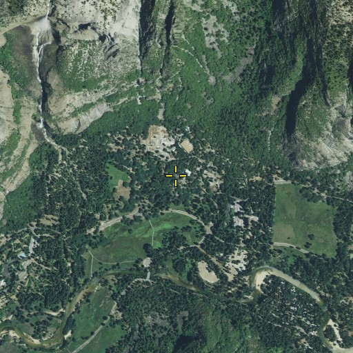 Aerial/Satellite Image of Yosemite National Park Post Office, CA