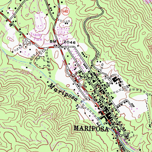 Topographic Map of Seventh Day Adventist Church, CA