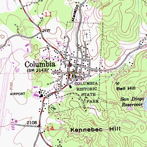 Topographic Map of Hildebrand Building, CA