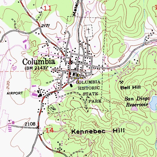 Topographic Map of J Levy Building, CA