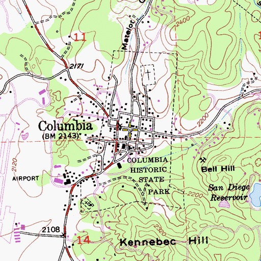 Topographic Map of Magendi Building, CA