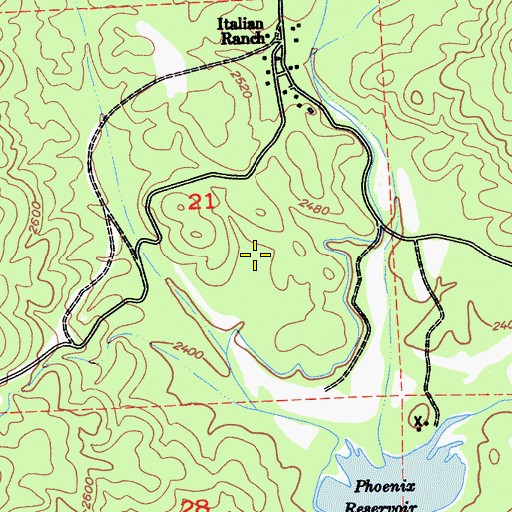 Topographic Map of Apple Valley Estates, CA