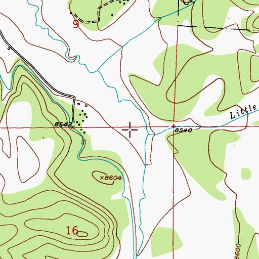 Topographic Map of Little Cabin Creek, CO
