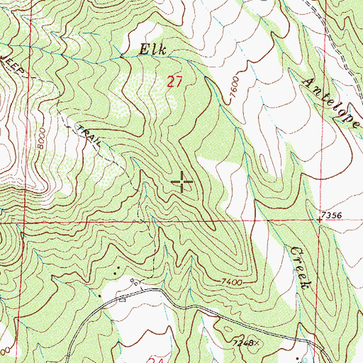 Topographic Map of Leland Creek, CO