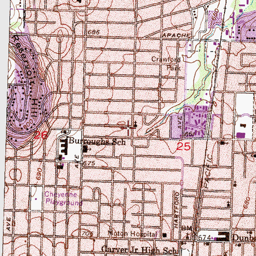 Topographic Map of Antioch Baptist Church, OK