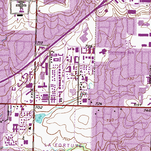 Topographic Map of Church of the Resurrection, OK