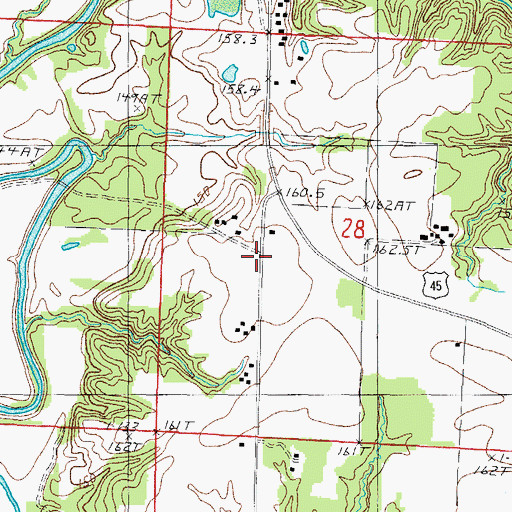 Topographic Map of Flemingsburg (historical), IL
