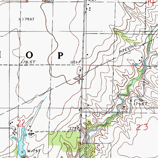 Topographic Map of Veni Post Office (historical), IL