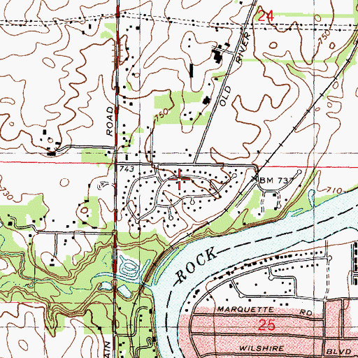 Topographic Map of Pecatonica Forest Preserve, IL