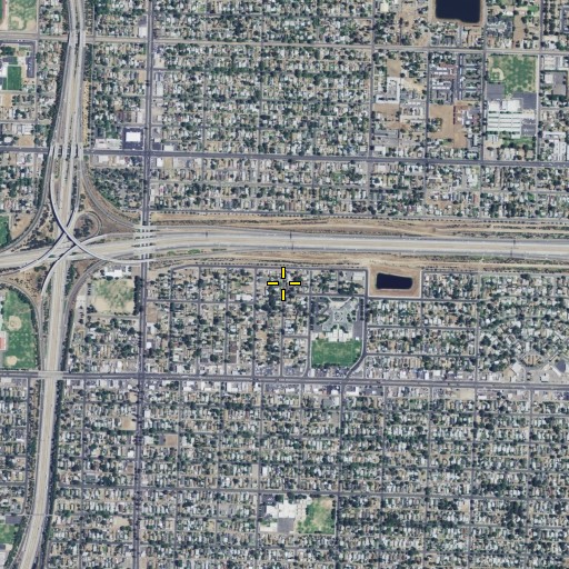 Aerial/Satellite Image of Central Congregation Kingdom Hall of Jehovahs Witnesses, CA