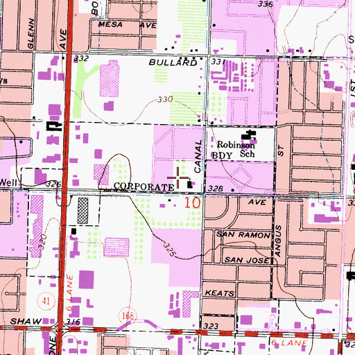 Topographic Map of Carden School, CA