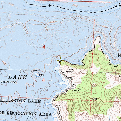 Topographic Map of McKenzie Point, CA
