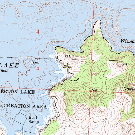 Topographic Map of South Bay Picnic Area, CA