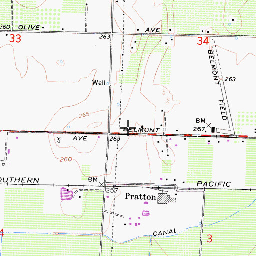 Topographic Map of Calvary Missionary Baptist Church, CA