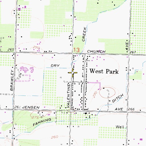 Topographic Map of Free Pentecostal Church, CA