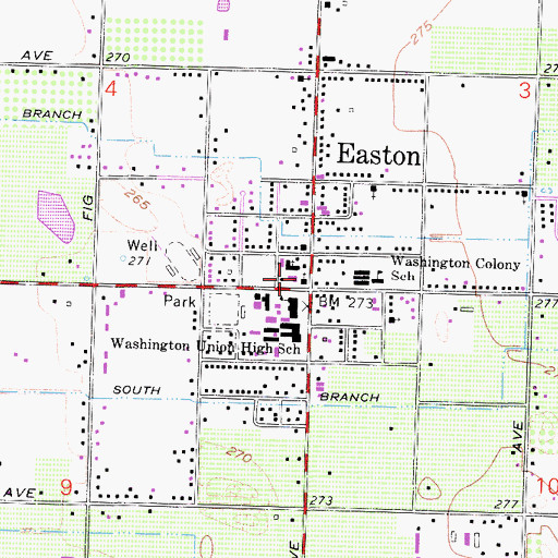 Topographic Map of Immanuel Lutheran Church, CA