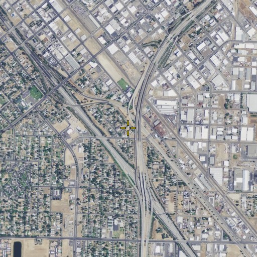 Aerial/Satellite Image of Fresno Temple Church of God in Christ, CA