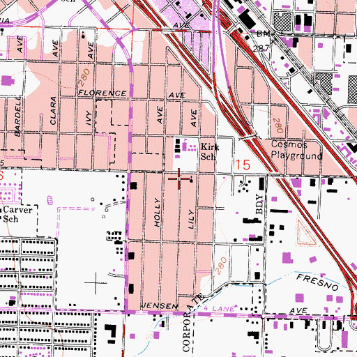 Topographic Map of Saint Marks United Methodist Church, CA