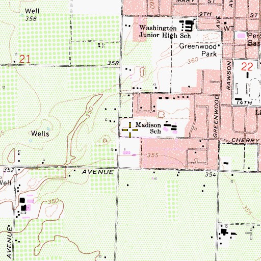 Topographic Map of Rotary Ball Park, CA