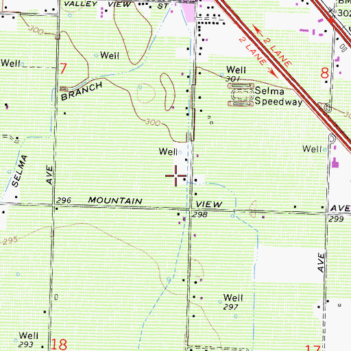Topographic Map of First Freewill Baptist Church, CA