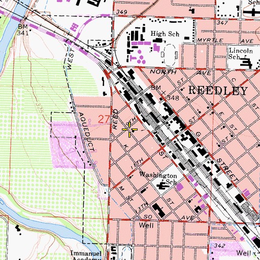 Topographic Map of Church of the Nazarene, CA