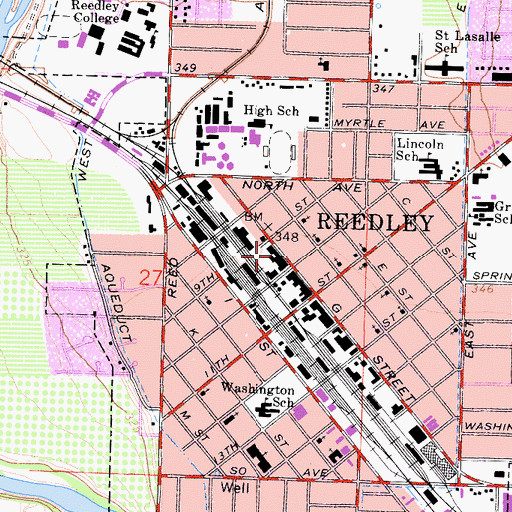 Topographic Map of Reedley Opera House Complex, CA