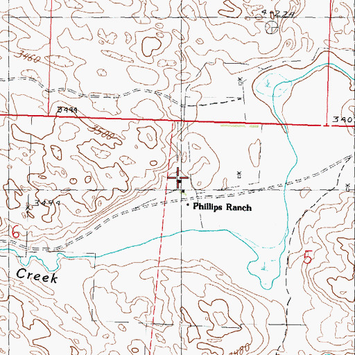 Topographic Map of Phillips Ranch, NE