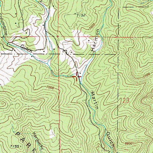 Topographic Map of Columbine Gulch, CO