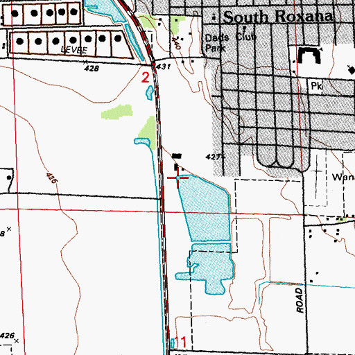 Topographic Map of Grassy Lake (historical), IL