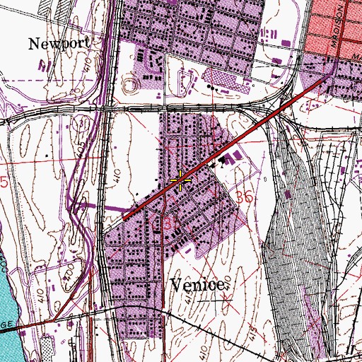 Topographic Map of Saint Mark School, IL
