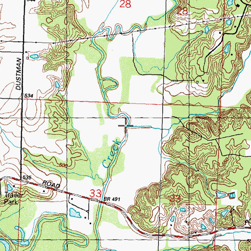Topographic Map of White Rock Creek, IL