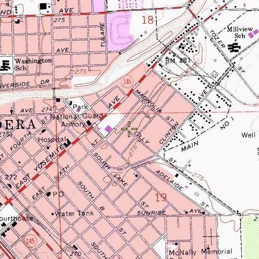 Topographic Map of Church of God of Prophecy, CA