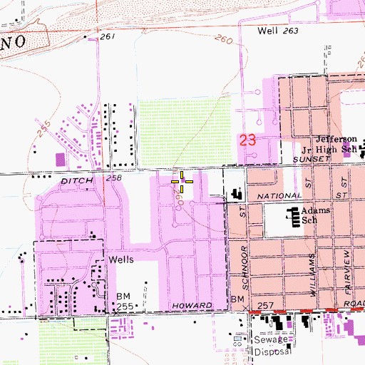 Topographic Map of The Church of Jesus Christ of Latter Day Saints, CA