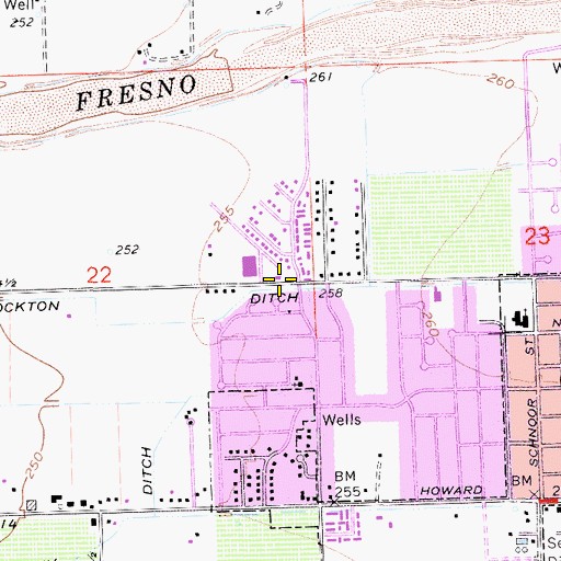 Topographic Map of Kingdom Hall of Jehovahs Witnesses, CA