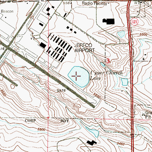 Topographic Map of Upper Church Lake, CO